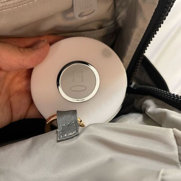 HALO RFID Backpack with Two Phone Chargers and Flashlight Gray Dethatched Detail - Picture 9 of 12